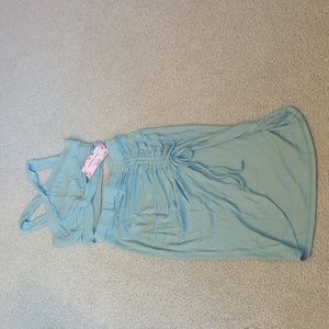 Crop/ High Waisted Skirt Set Seafoam Green